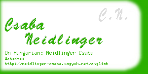 csaba neidlinger business card